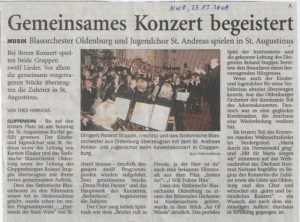 23. Dezember 2008 - Quelle: Nordwest-Zeitung, Oldenburg